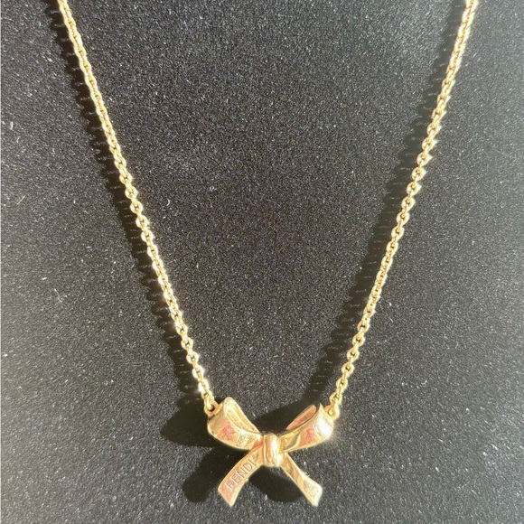 Fendi Gold-Tone Bow Necklace - Picture 4 of 9
